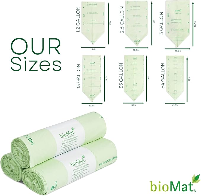 bioMat 35 Gallon Compostable Trash Bags - Image 6