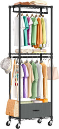 Clothes Rack with Drawers, Freestanding Rolling Garment Rack by Unknown