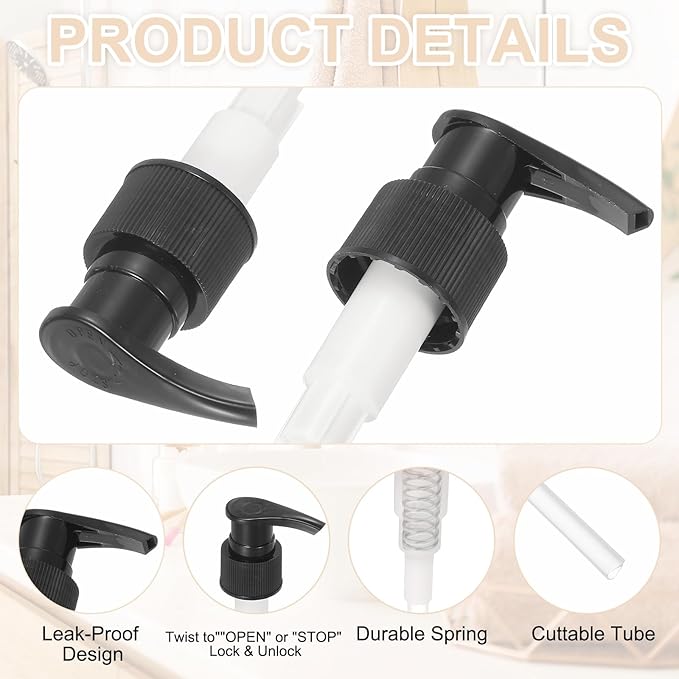 uxcell 16 Pcs Soap Dispenser Pump Heads Soap Dispensers Top Pumps Replacement - Image 3