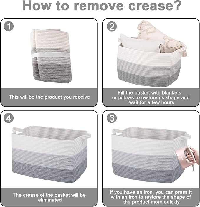 OIAHOMY Rectangle Woven Storage Basket - Image 6