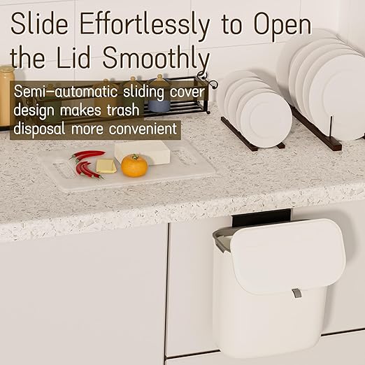 2.4 Gallon Kitchen Compost Bin Hanging Small Trash Can - Image 4