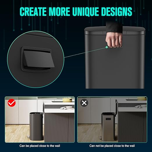 13 Gallon Stainless Steel Foot Pedal Large Trash Can - Image 6