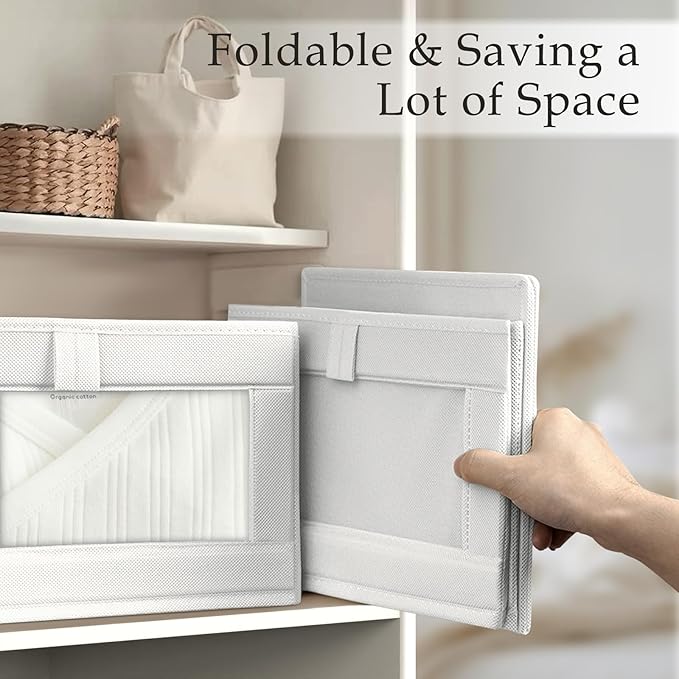 Criusia 6 Pack Linen Closet Organizers and Storage, Large Linen Closet Baskets - Image 5