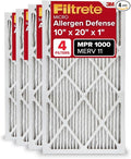 Filtrete 10x20x1 AC Furnace Air Filter, MERV 11, MPR 1000, Micro Allergen by Filtrete