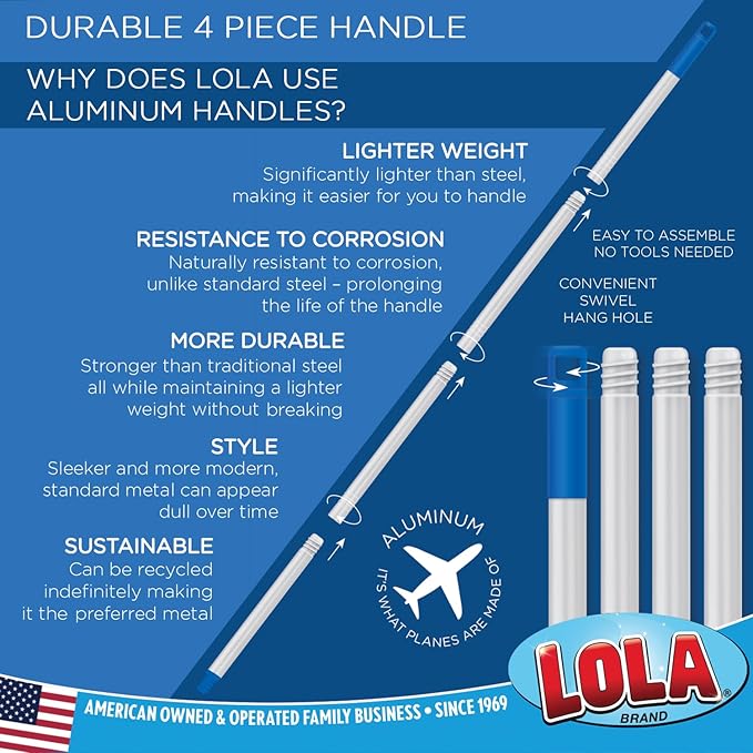 Angle Broom, Large Style, Made w/Recycled Soda Bottle Bristles, & Aluminum - Image 4