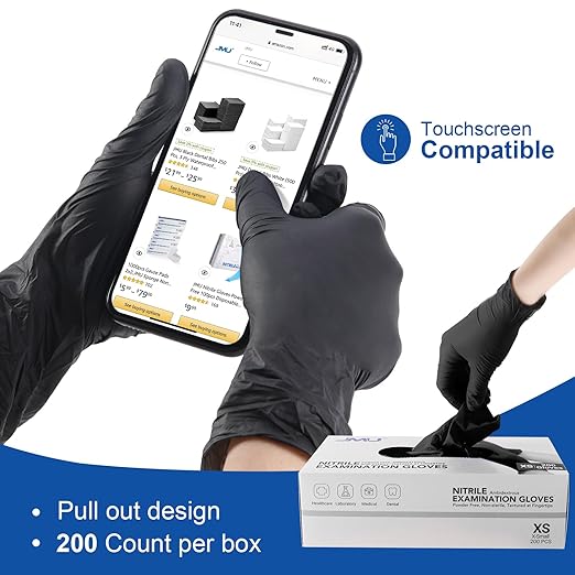 JMU Nitrile Gloves Medium, 3.5 Mil Nitrile Disposable Gloves, Latex Free & - Image 5