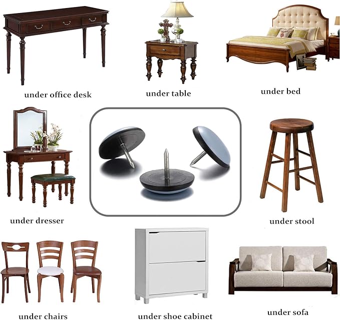 1" Nail on Furniture Sliders - Image 6
