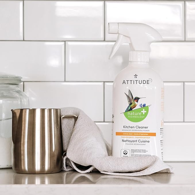 ATTITUDE Kitchen Cleaner Spray, EWG Verified, Powerful Degreaser, Cuts Grease & - Image 2