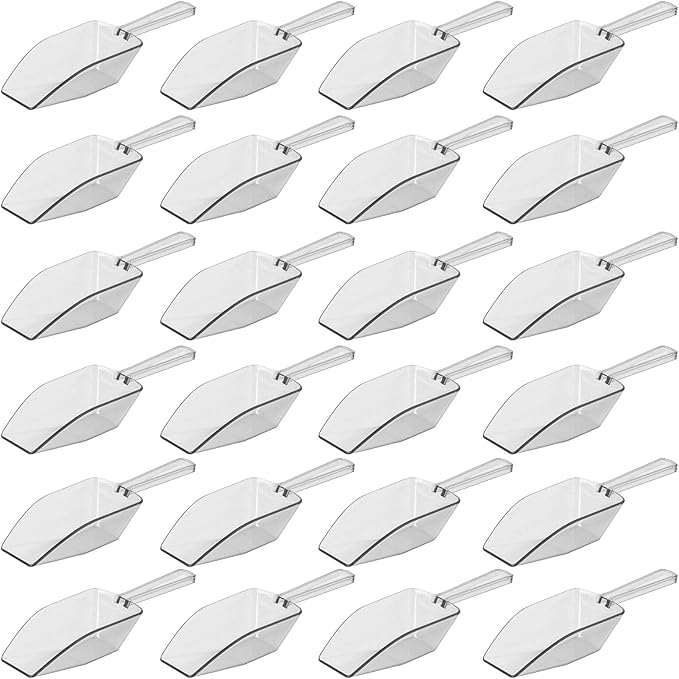 Clear Plastic Acrylic Scoops 24 Pcs | 6.5” Medium Kitchen Scoop | Wedding by Anapoliz