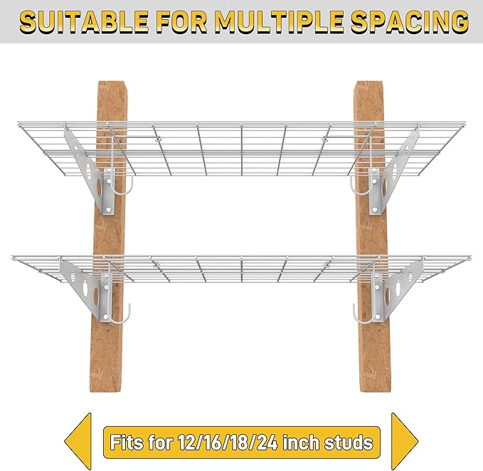 Ultrawall Garage Wall Shelves, 2 x 4 ft Wall Mounted Storage Shelves, Heavy - Image 4