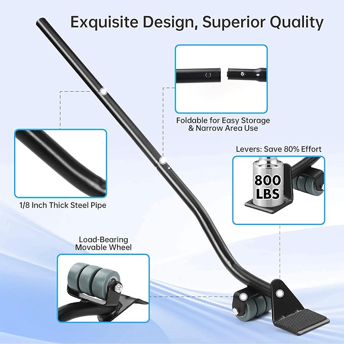 Furniture Lifter Tool, Appliance Lifter, Save 80% Effort, Lift Up to 800 Pounds - Image 7