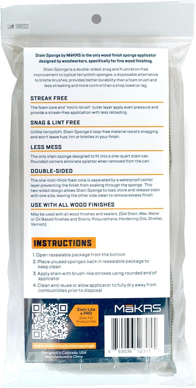 MāKRS Stain Sponge, Snag and Streak-Free Applicator Sponges, Micro-Brush - Image 8