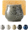 Ceramic Sponge Holder, Kitchen Sponge Holder Sink Caddy Organizer Dish Rack by LAUCHUH
