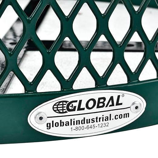 Global Industrial Outdoor Diamond Steel Trash Can - Image 7