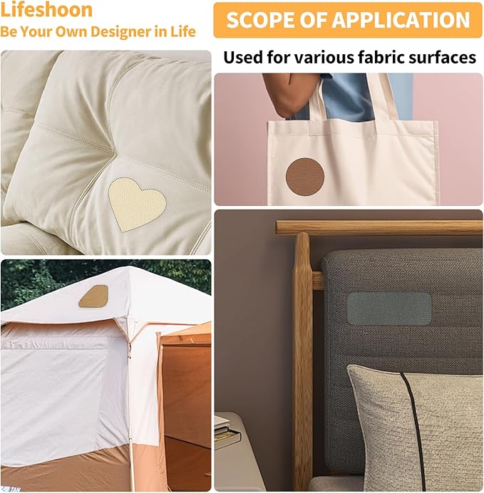 Fabric Repair Patches, 17X79 Inch Canvas Self-Adhesive Fabric Patches Tape - Image 3