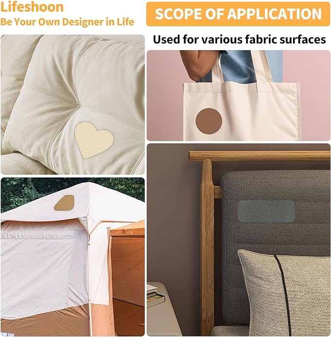 Fabric Repair Patches, 35X79 Inch Canvas Self-Adhesive Fabric Patches Tape - Image 3