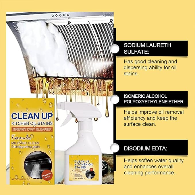 Heavy Duty Kitchen All-Purpose oil stains Cleaner Degreaser spray, Kitchen - Image 2