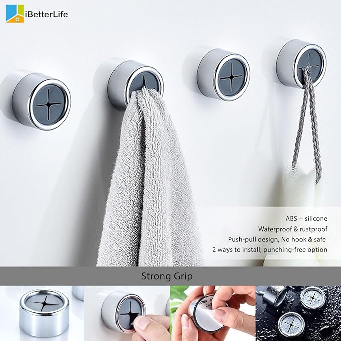 iBetterLife Adhesive Kitchen Towel Hooks - Image 6