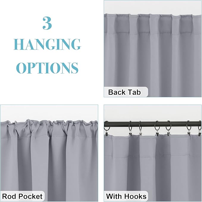 RYB HOME Bathroom Curtains Blackout - Image 5