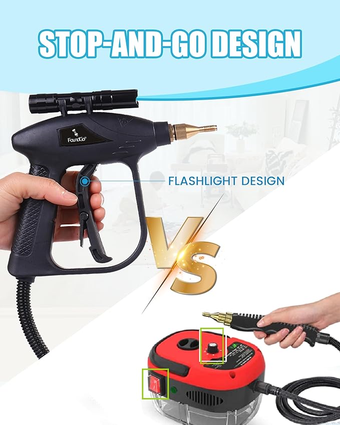 FoundGo 1700W Tankless Handheld Steam Cleaner - Image 4