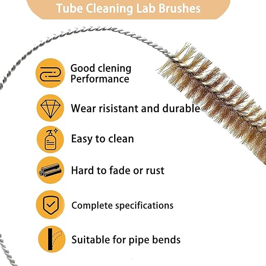 7pcs Brass Tube Brushes Bottle Brush Wire Tube Brushes, Long Wire Cleanling - Image 7