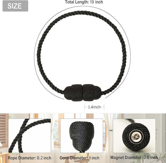 Magnetic Curtain Tiebacks - Image 2
