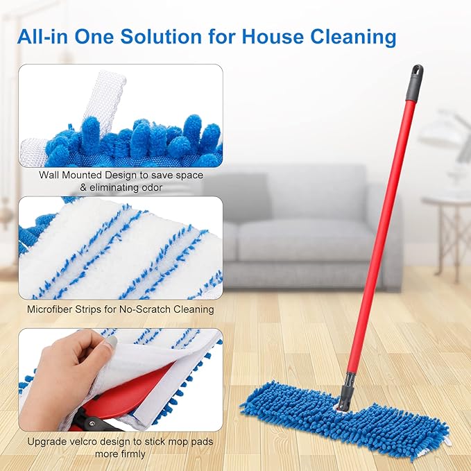4 Pack Chenille Mop Heads Replacements Compatible - Image 5