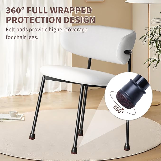 Ezprotekt 24 Pcs Extra Small Round Chair Leg Floor Protectors - Image 5