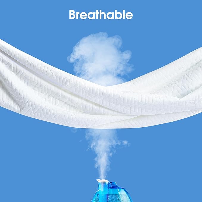 Hanherry 100% Waterproof Mattress Protector Queen Size, Mattress Cover 3D Air - Image 5