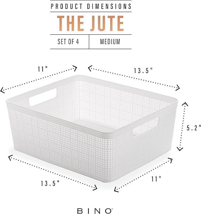 BINO | Woven Plastic Basket | Medium, Space - Image 3