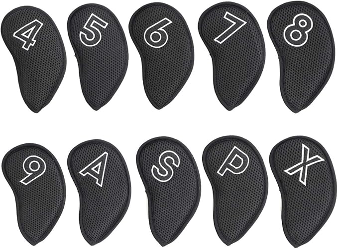 Montela Golf Iron Covers, Golf Iron Head Covers Mesh Golf Iron Covers Set 10pcs - Image 7
