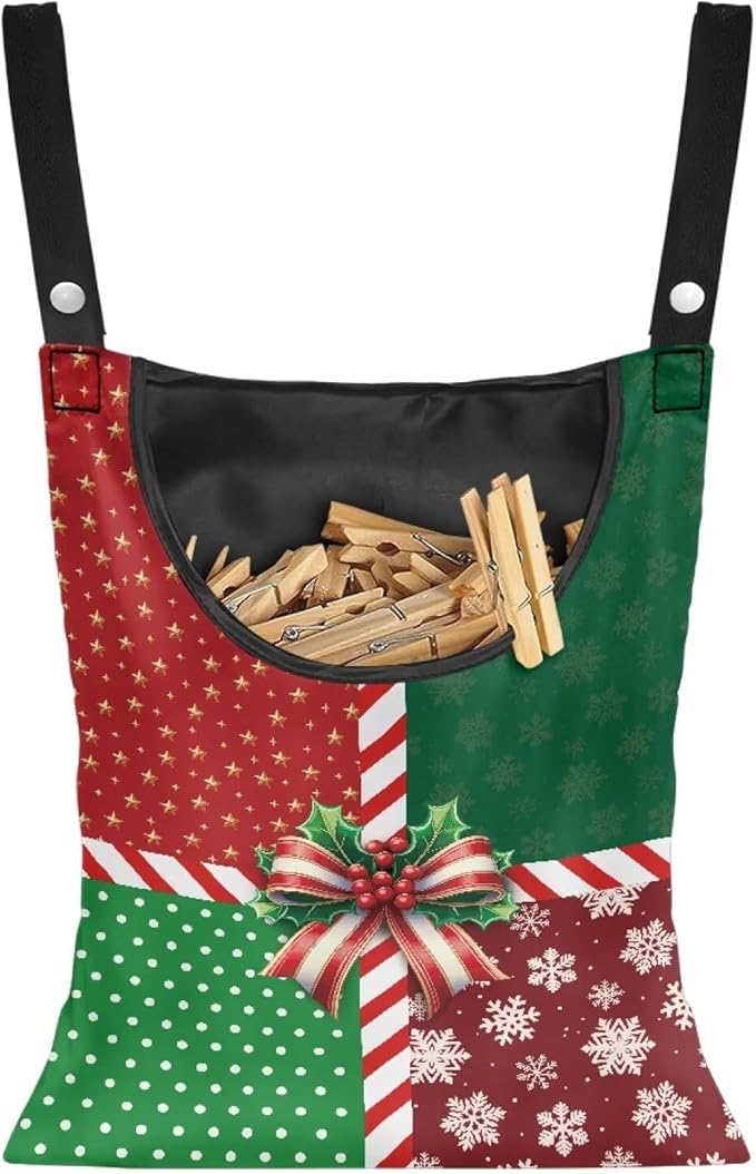 Christmas 2025 Adjustable Clothespin Storage Bag by CREAMIC