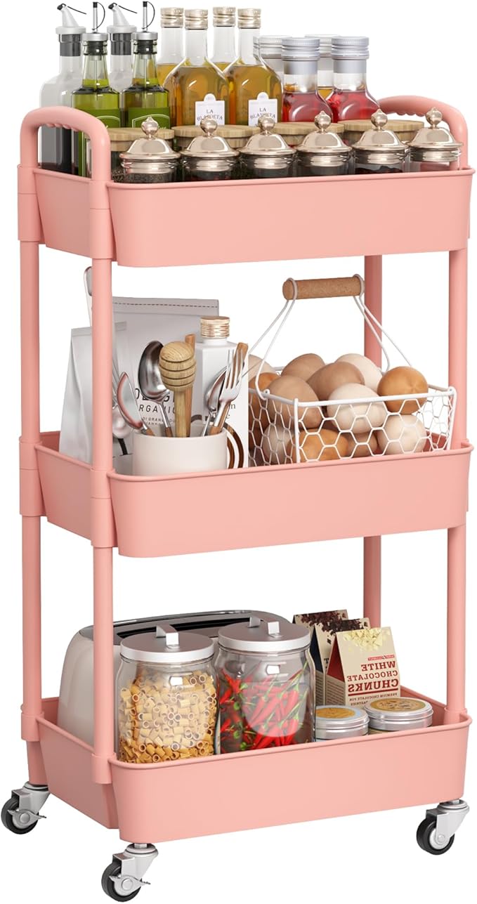 Sywhitta 3-Tier Plastic Rolling Utility Cart - Image 7