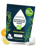 Puracy Dishwasher Pods, Natural Dishwasher Detergent, Citrus Skies Dish tabs by Puracy