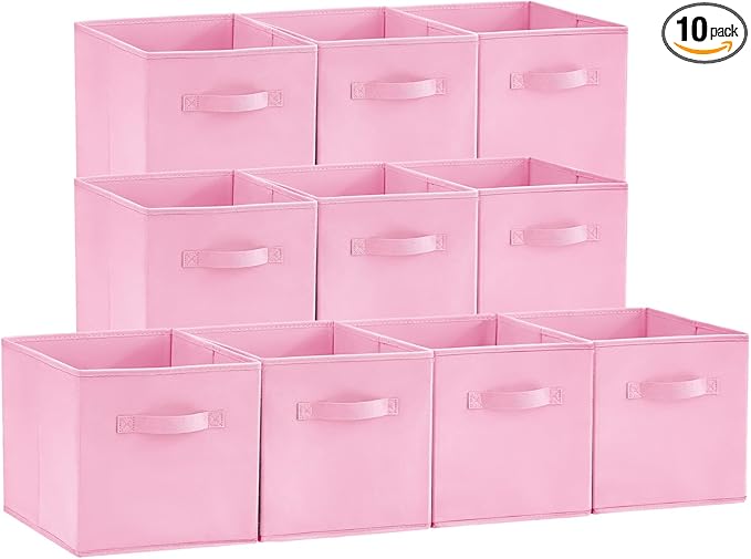 Lifewit 10 Packs Storage Cubes, 11 Inch Cube Storage Bins, Foldable Decorative by Lifewit
