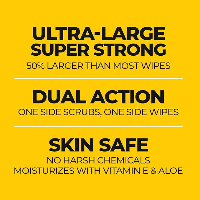 Grime Boss Heavy Duty Surface and Hand Wipes | Wet Wipes Remove Paint, Dirt | - Image 5