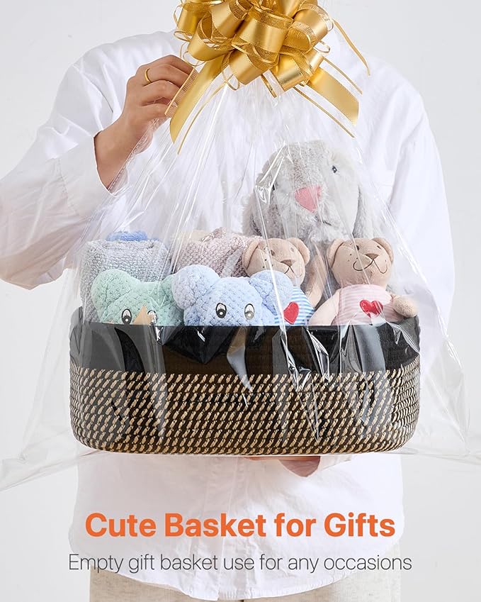 Small Woven Basket, 13.5 x 9.5 x 5 Inches, Storage Basket - Image 7