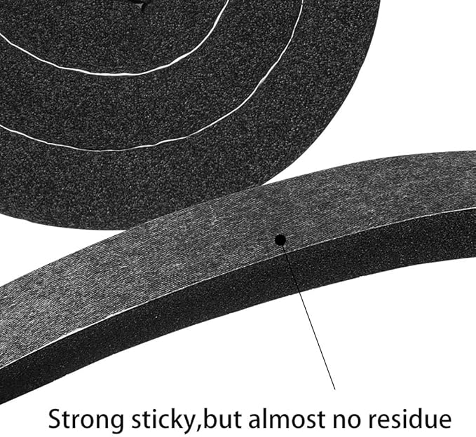 2 Rolls 1/2 Inch W 1/2 T Weather Stripping Air Conditioner Open Cell Foam Seal - Image 2