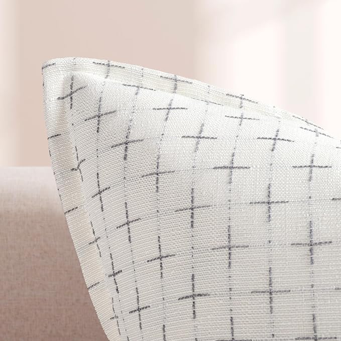ZWJD Pillow Covers 16x16 Set of 2 Soft Polyester Textured Pillow Covers - Image 2