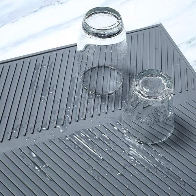 Silicone Dish Draining Mat, Eco Friendly Dish Drying Mat Kitchen Counter - Image 3