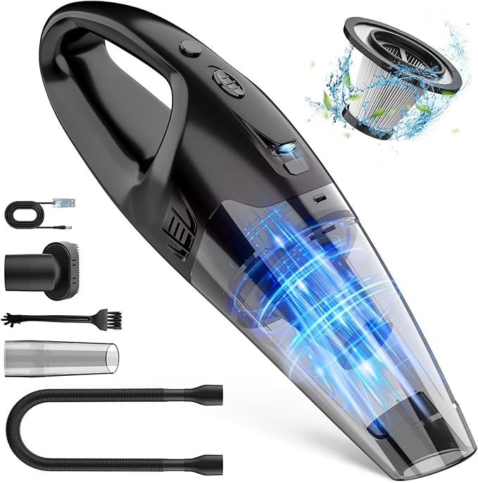 Handheld Vacuum Cordless Rechargeable, 1.65LBs Hand Held Vacuum Cordless by BSRCO