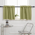 Pickluc Cafe Kitchen Curtains 36 Inches Long 2 Panels, Short Black Out Curtain by PICKLUC