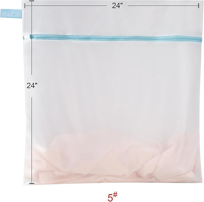 Polecasa 2Pcs 24 x 24 Inches Extra Durable Fine Mesh Laundry Bags - Image 6