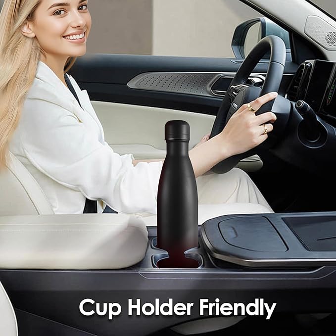17oz Cola-Bottle Shaped Stainless Steel Leak-proof Water Bottle, Double Wall - Image 6