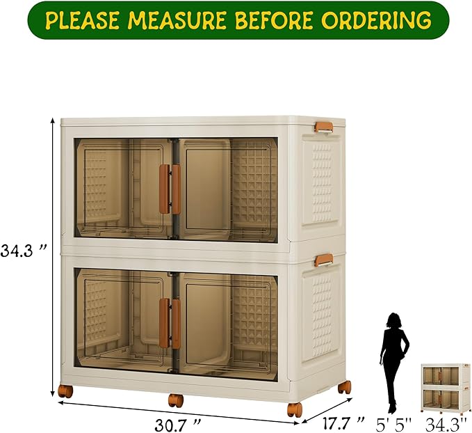 2 Tier Extra Large Stackable Storage Bins - Image 4