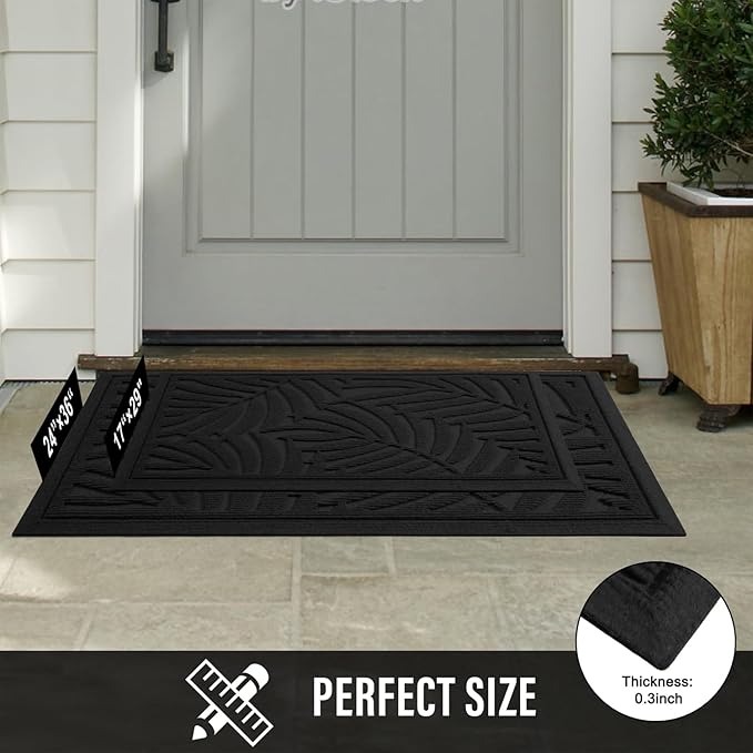 Front Door Mat, Absorbent Resist Dirt Welcome Door Mat Indoor Outdoor, - Image 7