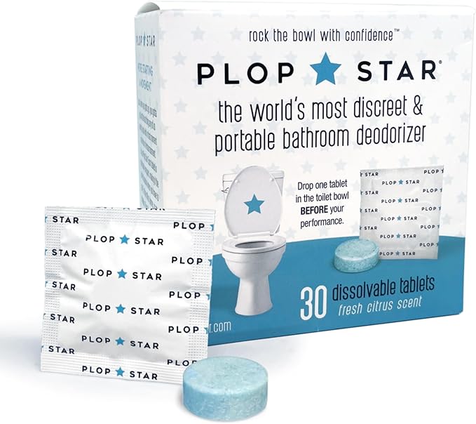Odor Eliminating Toilet Tablets, Bathroom Deodorizer by Plop+Star