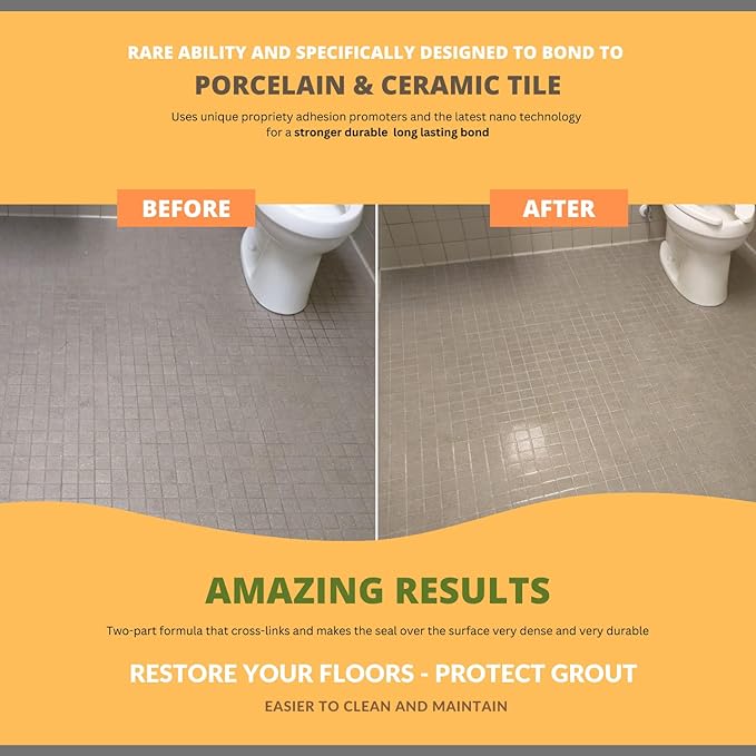 CoverTec GlazeGuard Matte Ceramic & Porcelain Tile, Grout Sealer Flat Finish - Image 5