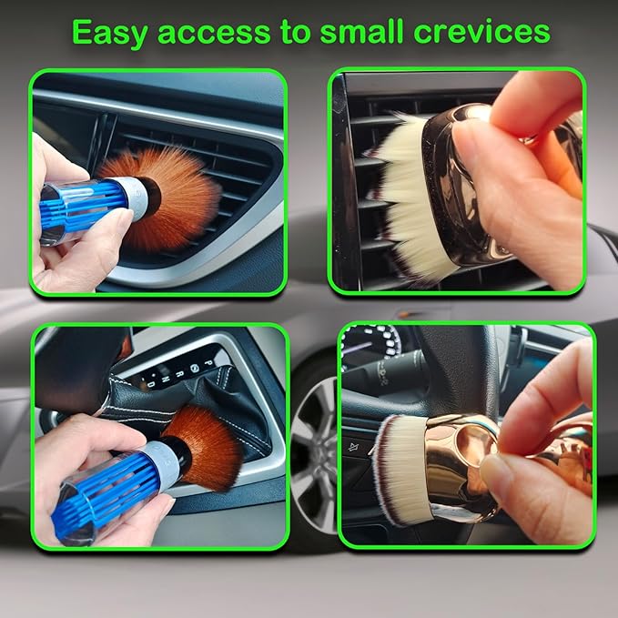 Car Interior Dusting Brush Auto Dust Sweeping Soft Detail Brush Mini Dash Duster - Image 5