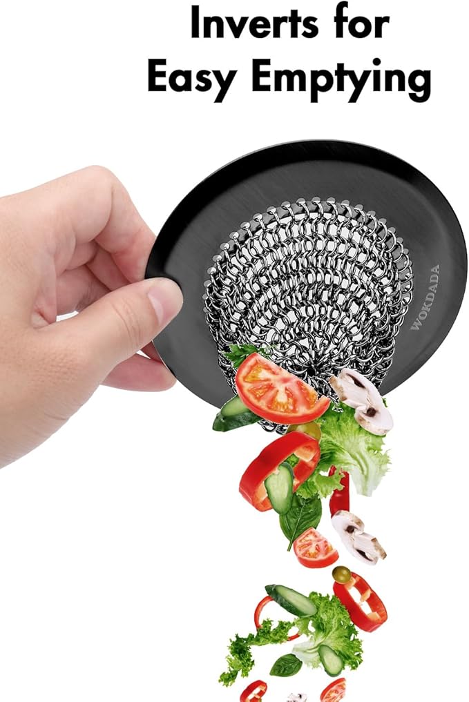 Sink Drain Strainer: Flexible Anti-Slip Chainlink, 304 Stainless Steel. - Image 4